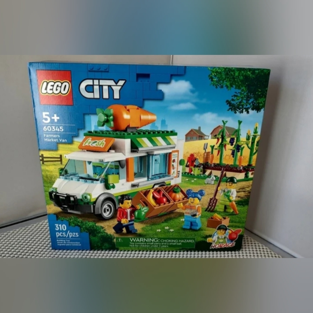 Lego City 60345 Farmers Market Van Building Toy Set